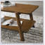 Table basse rectangulaire durable avec plateau en bois manufacturé, tablette et tiroir pour les salons modernes