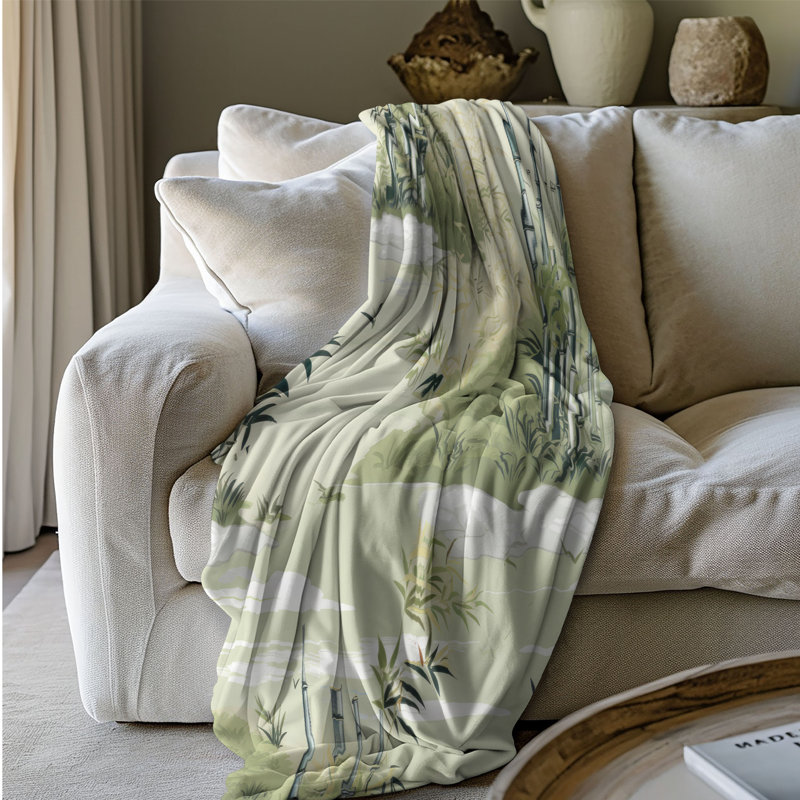 Bamboo Design - Couverture 1 pièce, L 60 po x l 50 po