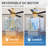 52 Inch Ceiling Fan With Light, Ceiling Fan With 5 Blades, Hammered Glass Shade, Remote Control, Reversible Motor For Living Room Bedroom Dining Room-723923216-723923223