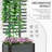 Outsunny Raised Garden Bed With Trellis, Outdoor Wooden Planter Box With Wheels, For Vine Plants Flowers Climbing And Planting-289190277-289190272