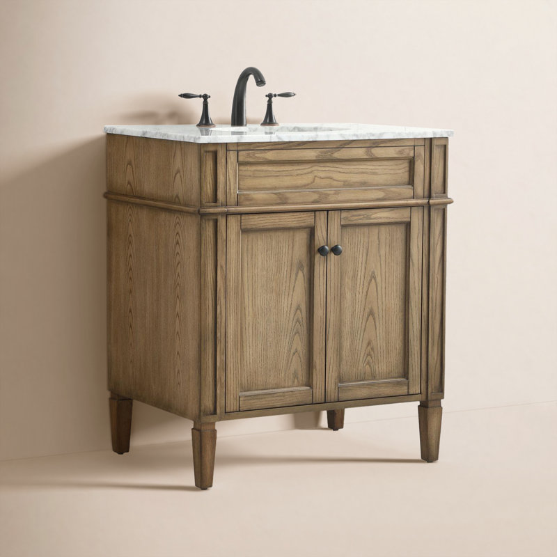 Ensemble de meuble-lavabo simple 30 po Rivers, Bois flottant