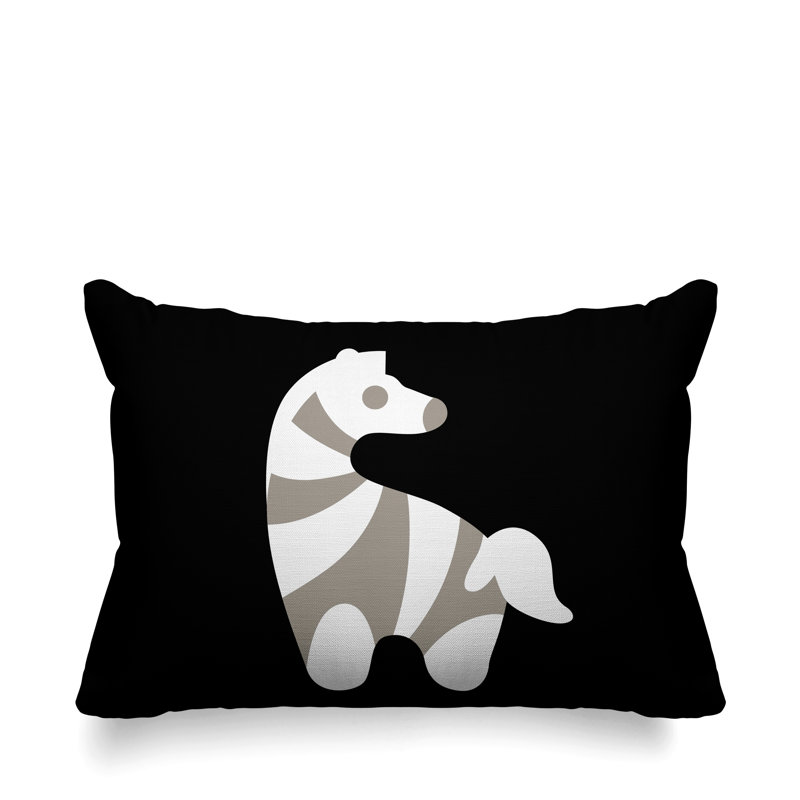 Reversible Throw Pillow, Black