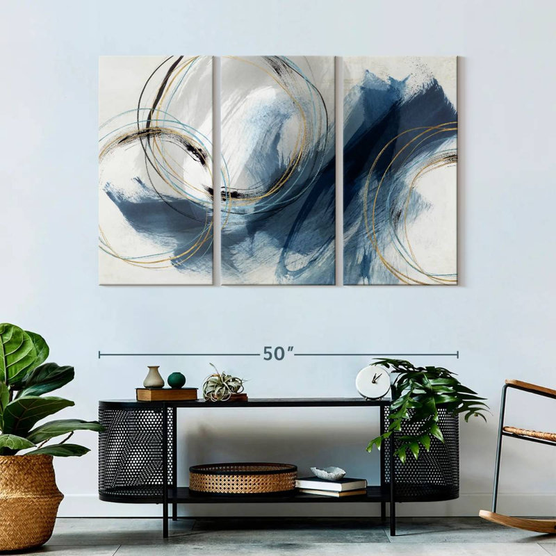Detour On Canvas 3 Pieces Set, 32" H x 50" W x 1.25" D