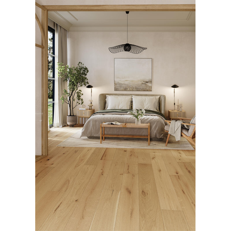 NOUVEAU Plancher de bois franc d'ingénierie de 8,6 po et 86 po de longueur avec collection Monogram, Café au lait