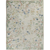 Hand-Knotted High-Quality Beige and Beige Area Rug