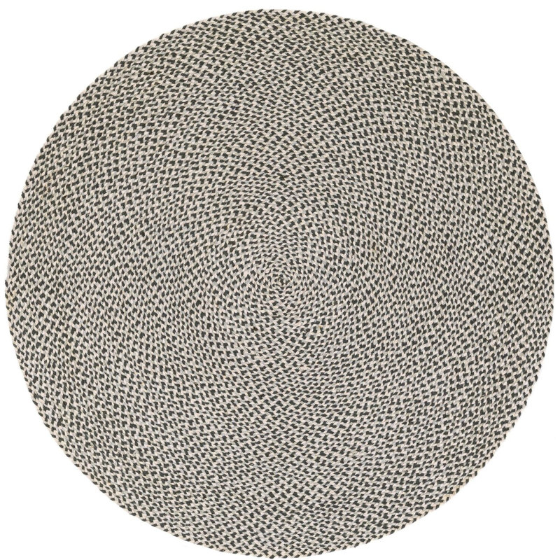 Tapis contemporain Aideen - gris, Rond 5 pi 1 po