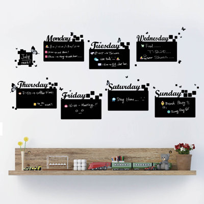 Décalcomanie murale tableau noir home journal