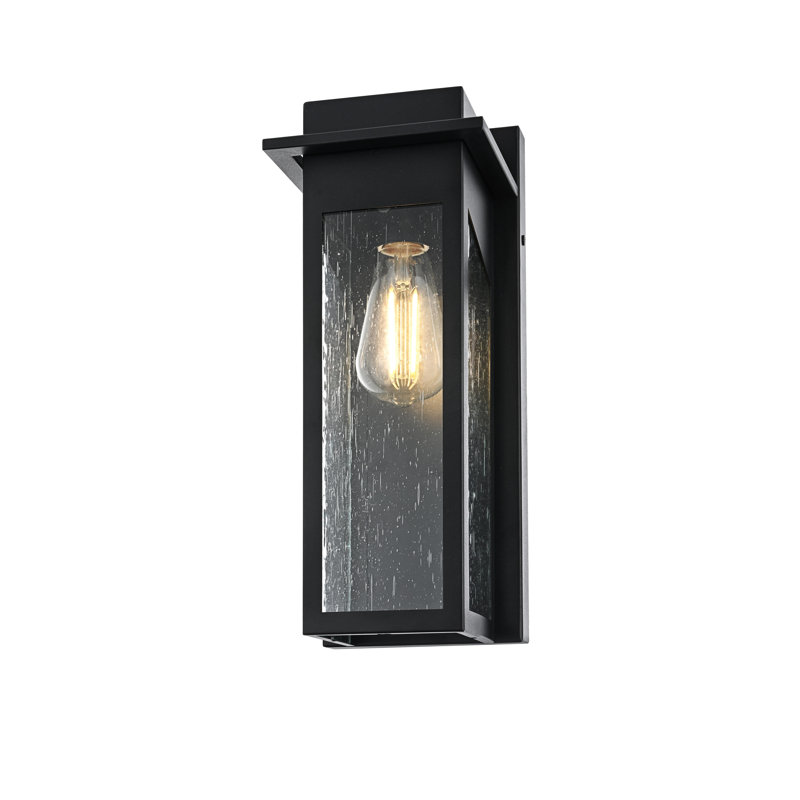 Lohmann Outdoor Wall Sconce in Black, 15" H x 5.5" W x 6" D