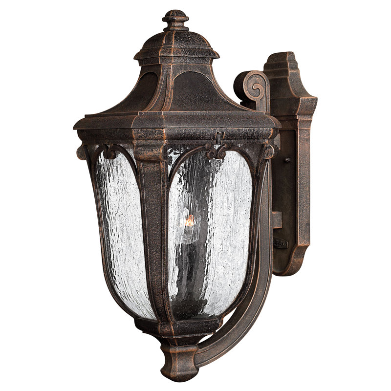 Trafalgar 3-Light Outdoor Wall Lantern, Museum Black, Incandescent, No