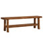 Banc de salle à manger en bois massif, banc de rangement à 2 niveaux avec tablette de rangement inférieure pour la cuisine, la salle à manger, finition en bois naturel