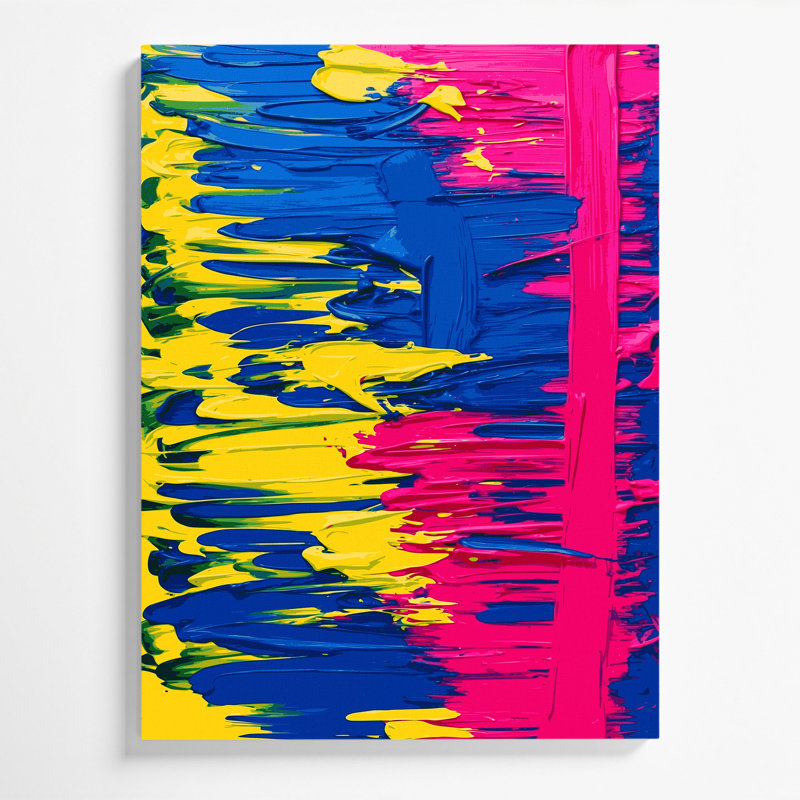 Art abstrait sur toile 41, H 14 po x l 11 po