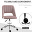 Chaise de bureau en velours rose, modèle, dossier moyen avec fonction de pivotement réglable à 360 ° pour un espace de travail florissant