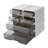 Office Stackable Storage Box With 6 Drawers-White-666290053