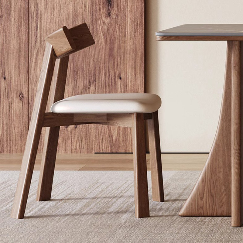 Ensemble de table de salle à manger rectangulaire en bois de frêne couleur noyer, H 29,52 po x L 62,99 po x l 31,49 po