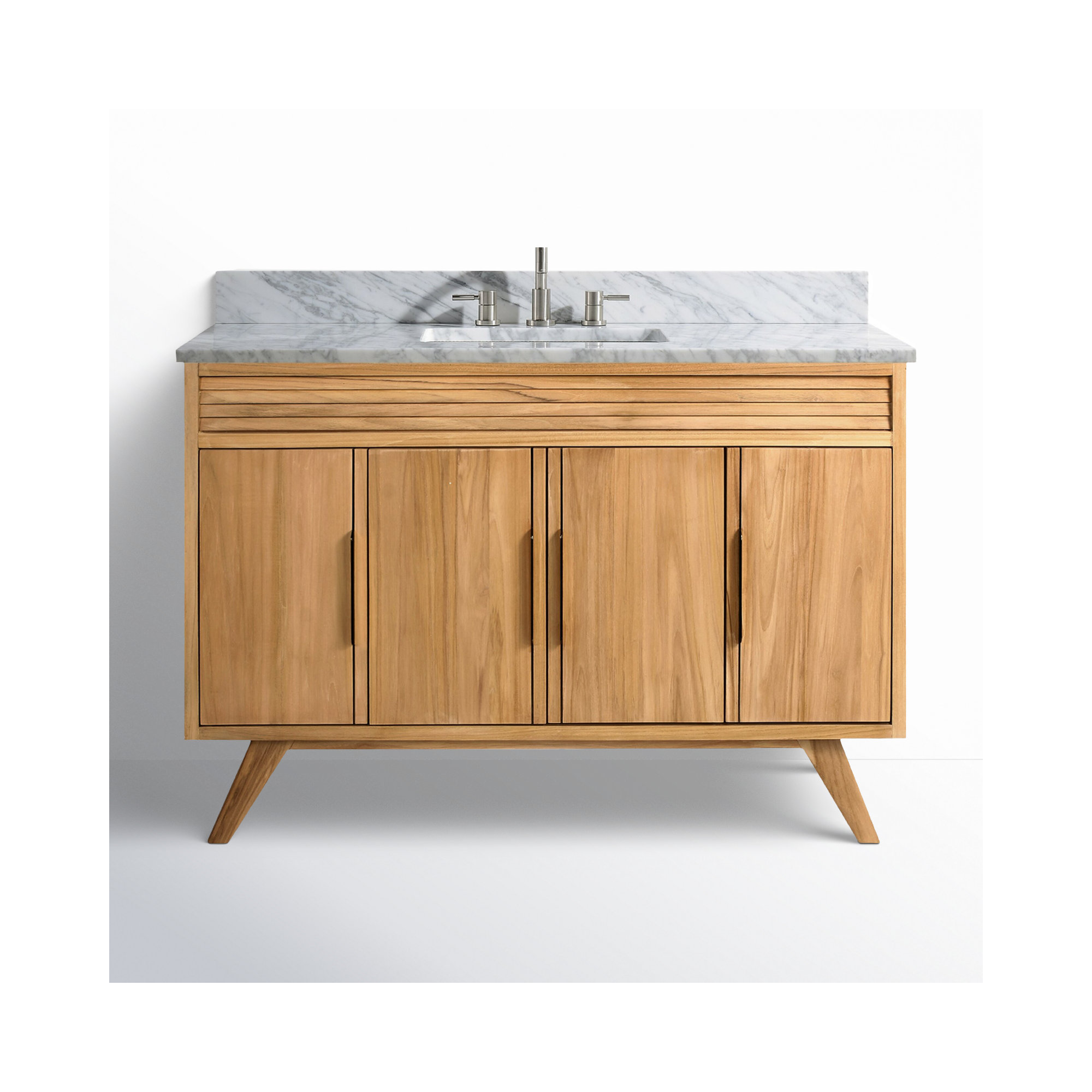 Hoult 49'' Single Bathroom Vanity, Natural Teak