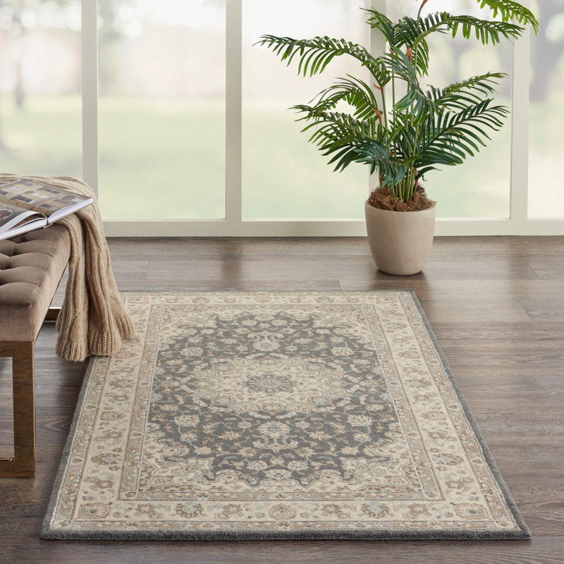 Tapis ivoire en laine Crownover, Rectangle 3 pi 6 po x 5 pi 6 po