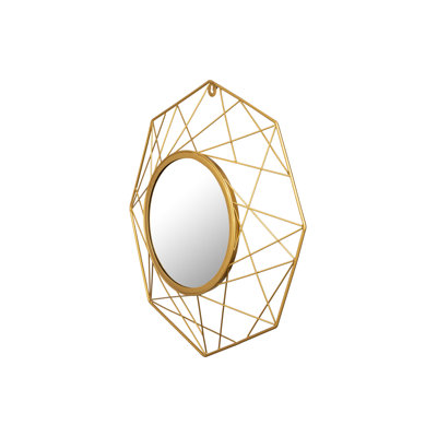Anirduh Metal Flat Wall Mirror with Hooks