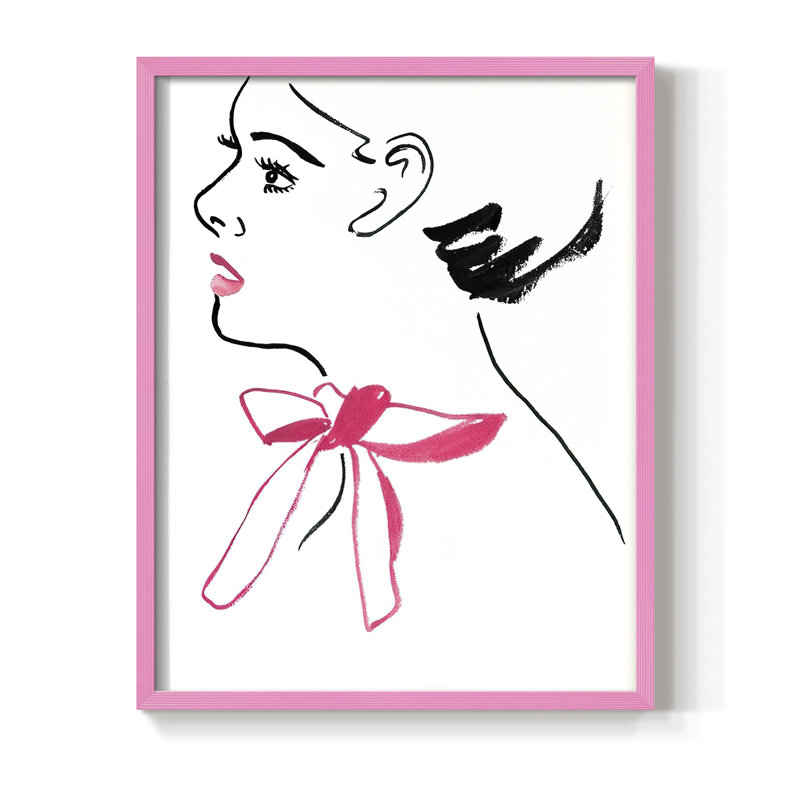 BlossomI Framed Print - Solid Wood, 21" H x 17" W, Pink