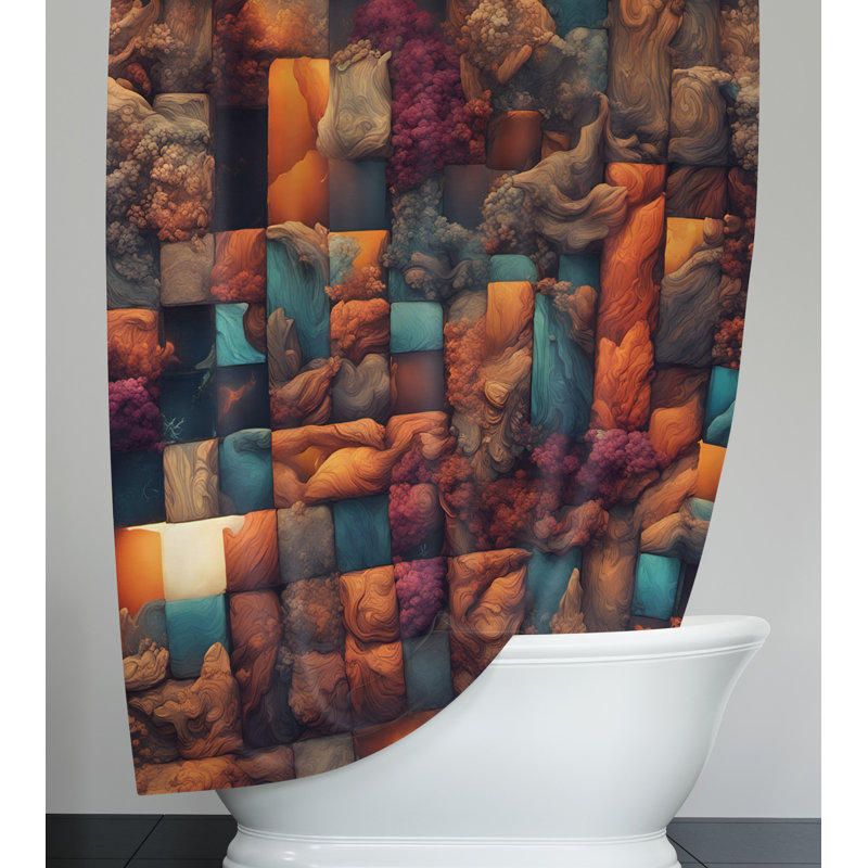 Rideau de douche Nickie, H 72 po x l 70 po