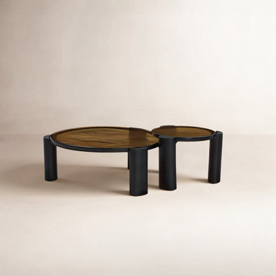 Abela Glass Nesting End Table