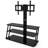 Black Tempered Glass Tv Stand With Multi Adjustment For 32 - 65 Inch Tvs Multi-Functional Options And Practicality