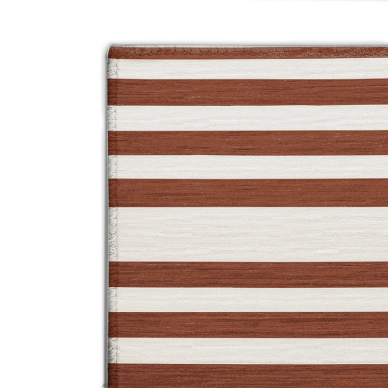 Tapis intérieur / extérieur beige HorizontalStripes, Rectangle 4pi x 6 pi