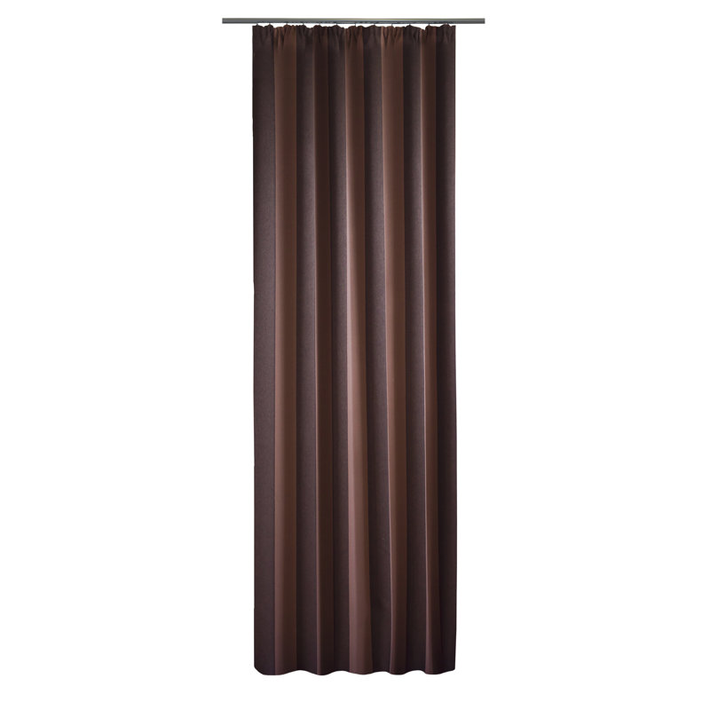 Garrick Blackout Single Curtain Panel, Dark brown, 140cm Width x 225cm Drop