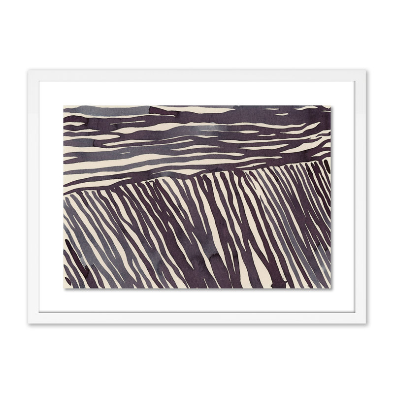 « night field 5 », reproduction encadrée, H 29 po x l 40 po x P 2,5 po, Blanc délavé