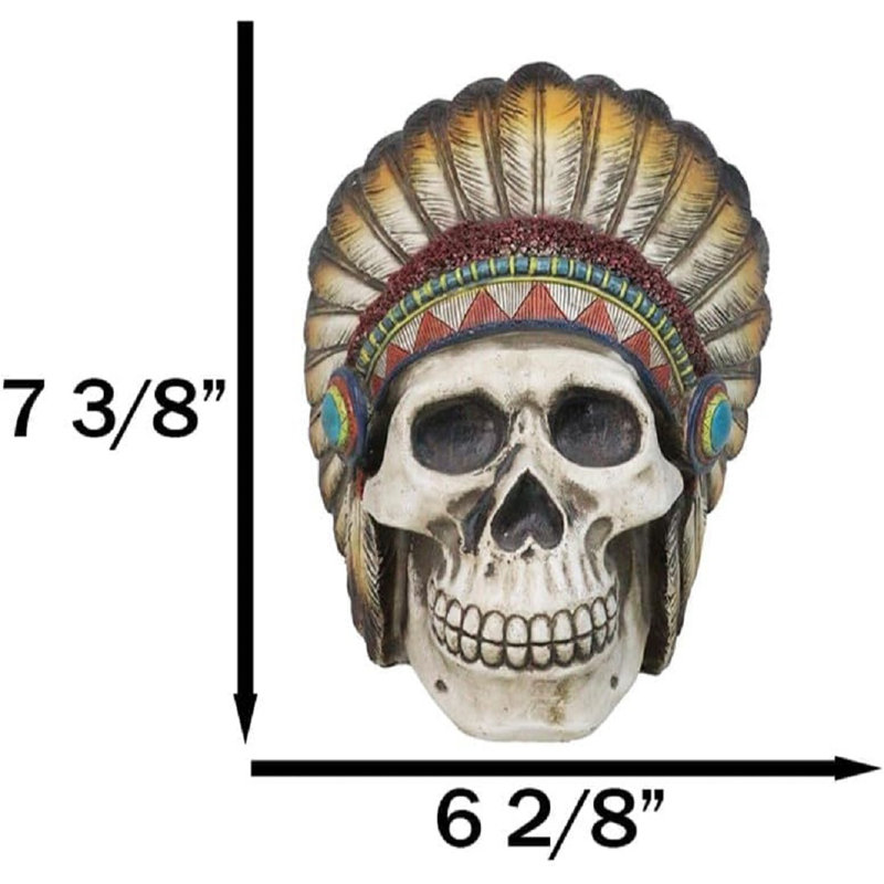 Figurine tête de crâne de chef indien Indian Rock