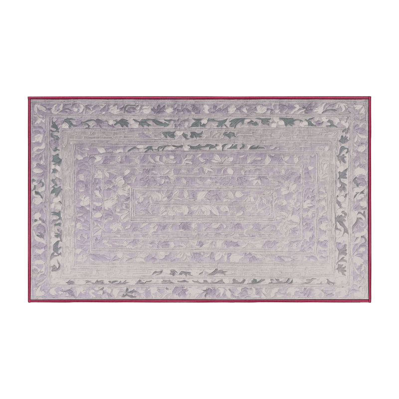 Machine Washable Beige Area Rug, Rectangle 4' x 6'