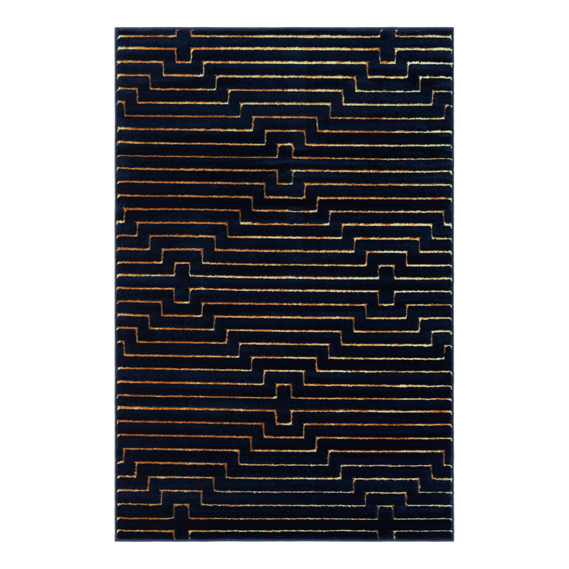 Nikica Geometric Area Rug , Rectangle 4'1" x 6'1"