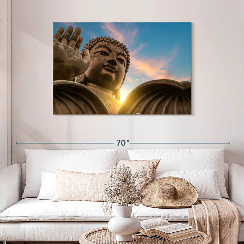 Bouddha du monastère Adella Po Lin, H 30 po x l 45 po