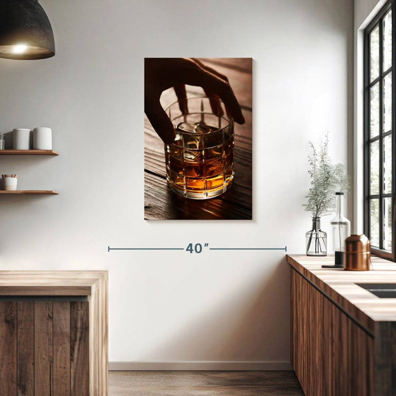 Yarlin whisky sur les rochers, H 36 po x l 24 po