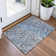 Machine Washable Indoor/Outdoor Xhevrie Blue Rug