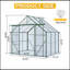 Base surélevée en polycarbonate à double porte 8X6FT-Green-119458142-119458143
