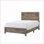 Structure de lit simple à panneau en bois avec finition grise - style contemporain pour les chambres d'amis, lit dans une seule boîte