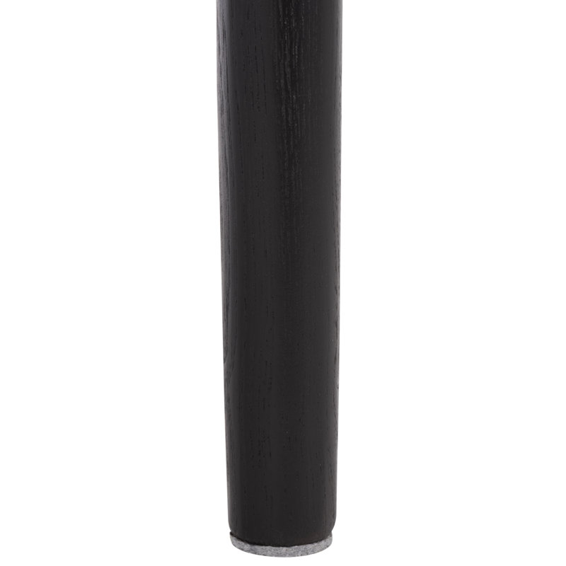 Laylie Leather Upholstered Dining Chair, Black Boucle, Black