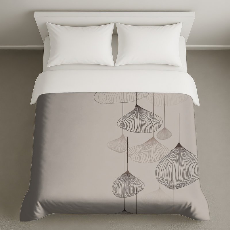 Housse de couette à motif abstrait, Lit simple