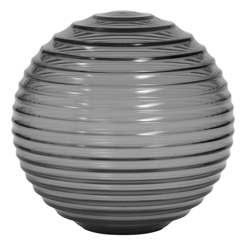 Tacoma 1 - Light Flush Mount, Ribbed, Polished Chrome, Smoke
