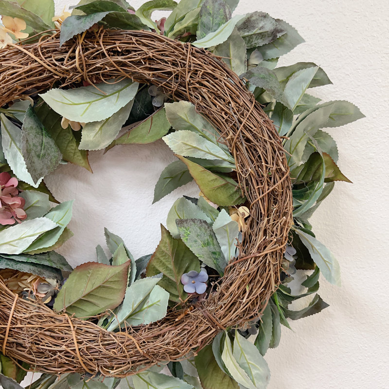   Artificial 22-inch Handmade hydrangea Wreath for Your Front Door