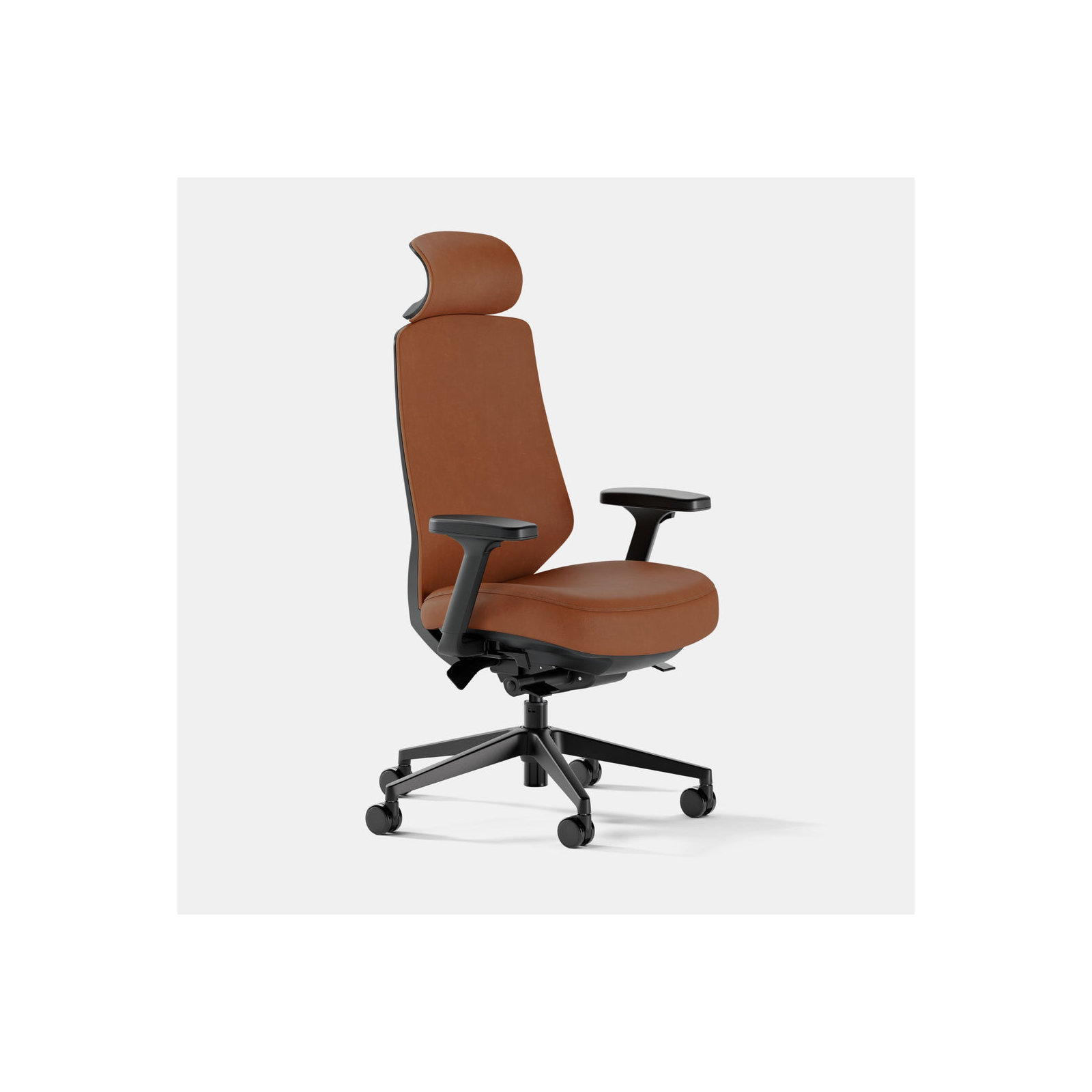 Ergonomic Chair Pro Headrest - Leather, Saddle