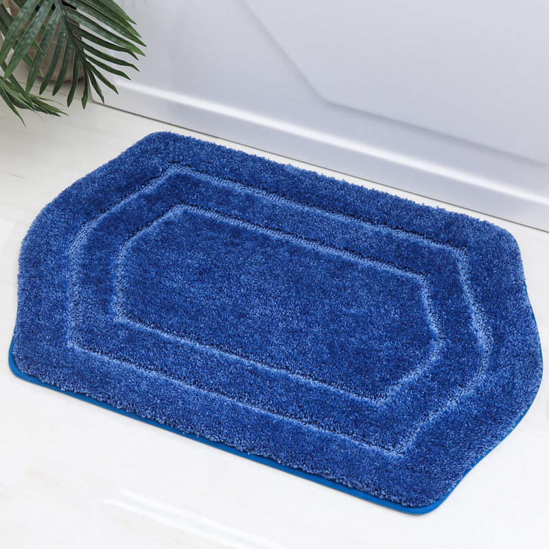 Tapis pour salle de bain Shilynn, Bleu, L 20 po x L 32 po