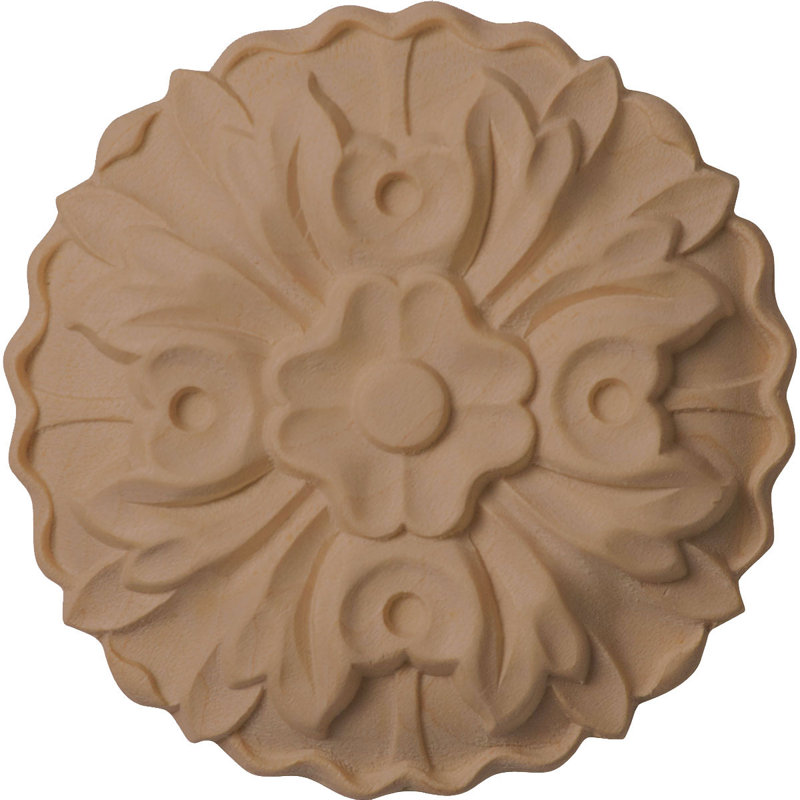 Kent 2.75'' H x 2.75'' W x 0.5'' D Wood Rosette Applique