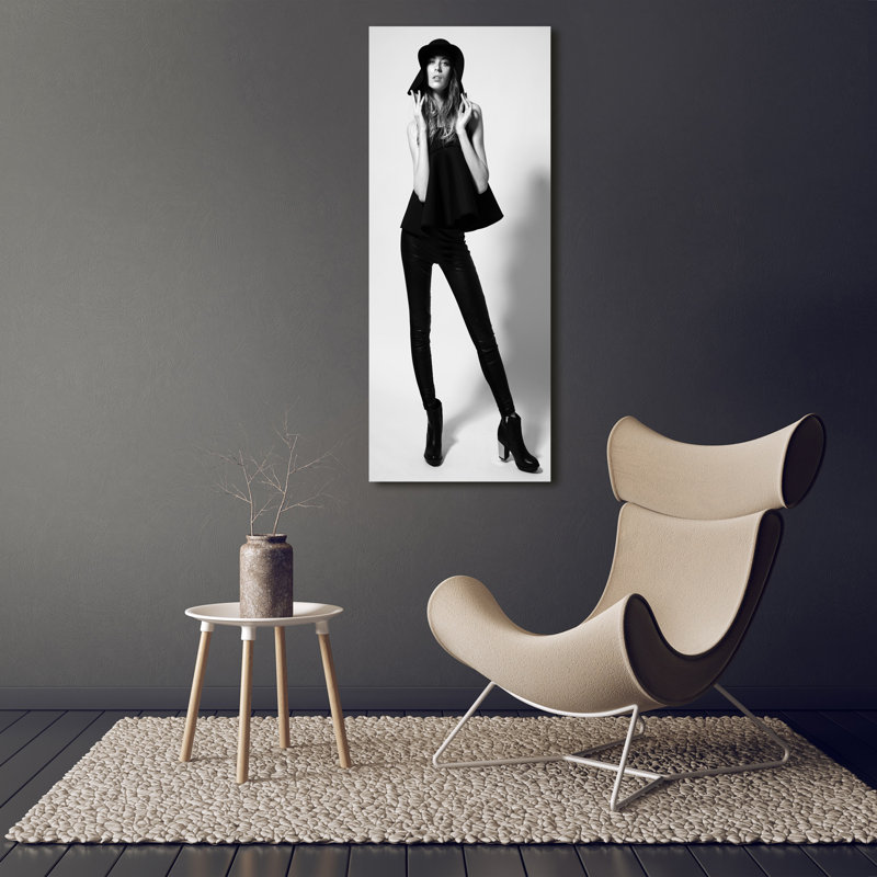 Woman In Black - Wrapped Canvas Print
