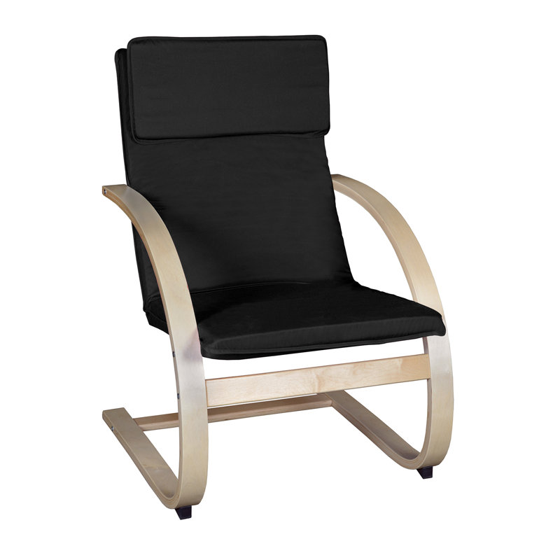 Fauteuil d'appoint rembourré Noail, Naturel, Noir, noir, noir, noir