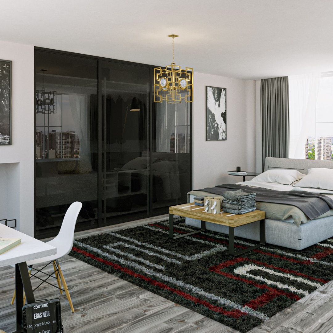 3 Panel Smoked Glass Sliding Closet Doors22