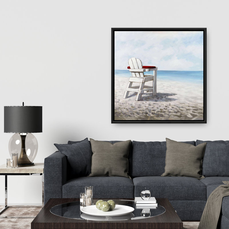 Chaise de plage blanche, H 37,25 po x l 37,25 po