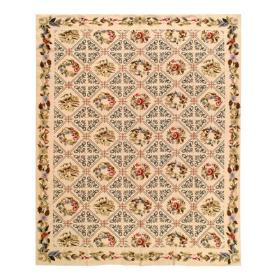 One-of-a-Kind Abuson Hand-Knotted New Age 7'6'' x 9'9'' Wool Area Rug in Beige/Gray -  Pasargad NY, 53229