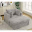 Fauteuil en velours côtelé avec repose-pieds-1496291002