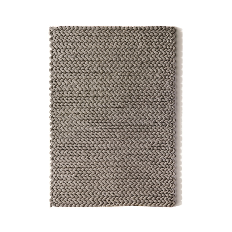 Quinte Solid Colour Wool Area Rug, Rectangle 120 x 170cm